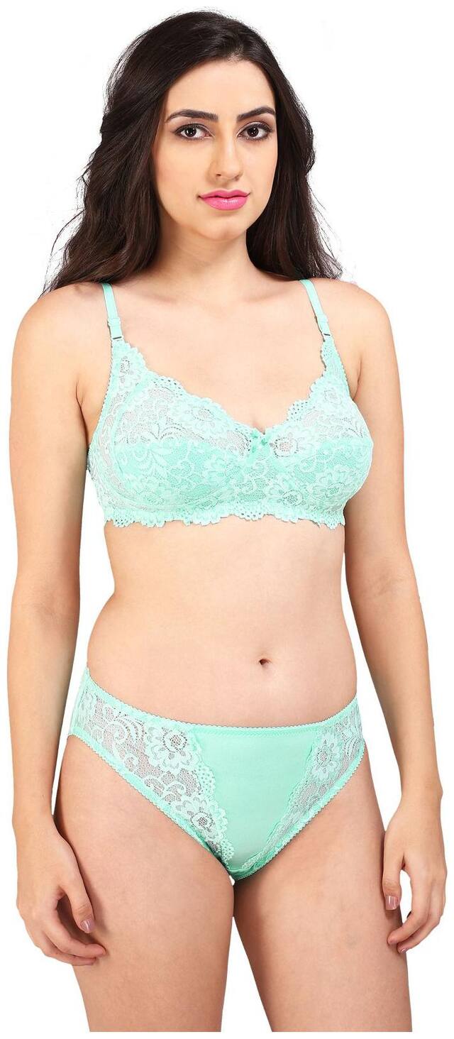Bralux Women's Sheeba Mint Color Lingerie Set (valentine Special) Cup B (mint_30b)