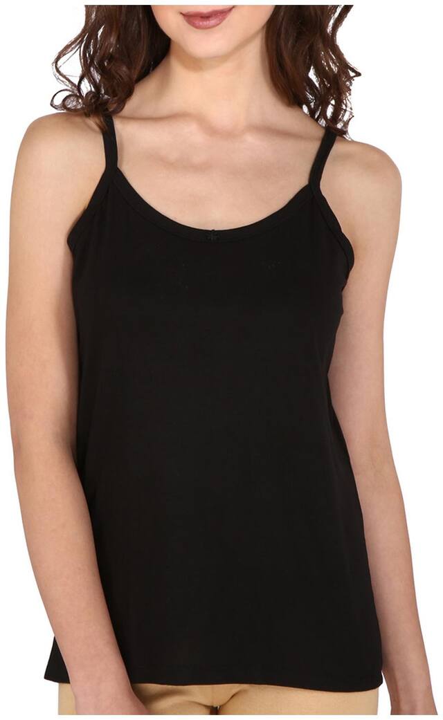 Bralux Women's Taal Cotton Hosiery Half Slip Camisole Black