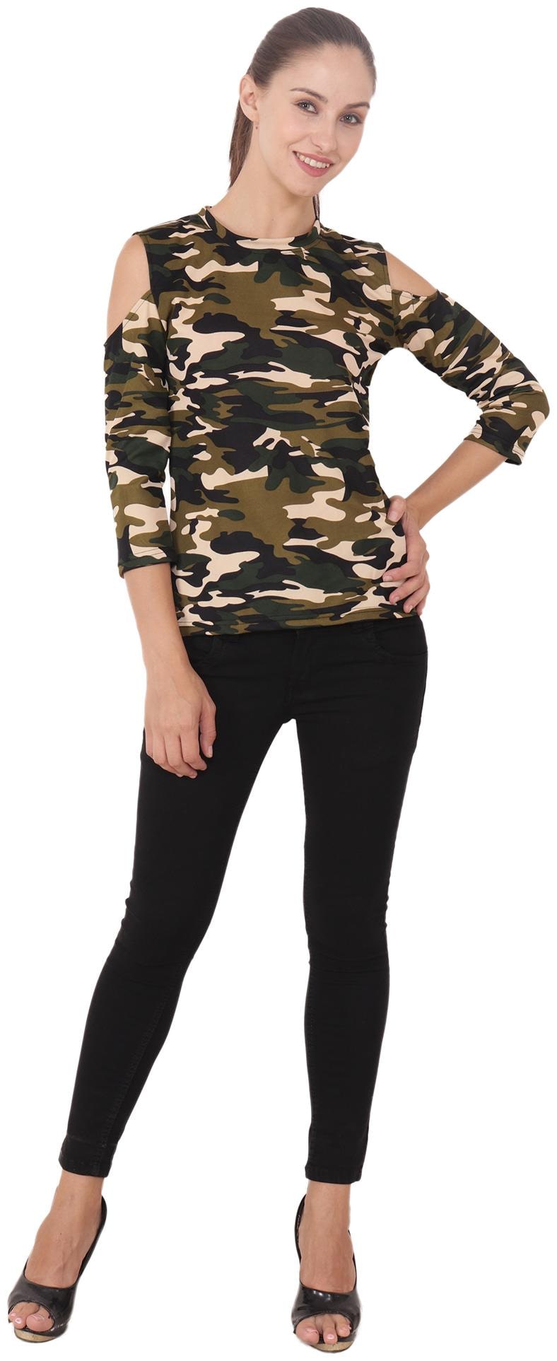 

CAMILLA MAX Women Multi Regular fit Round neck Cotton T shirt