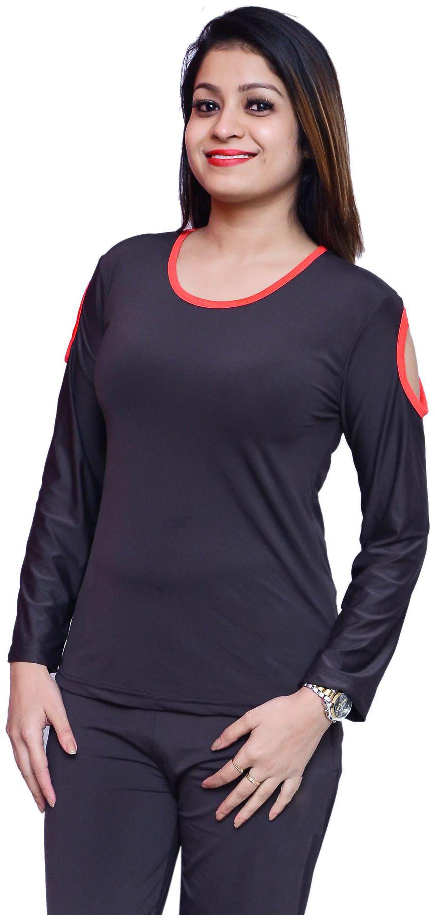 

Branded Full Sleeve Grey Color Casual Top for Girl s and Women s