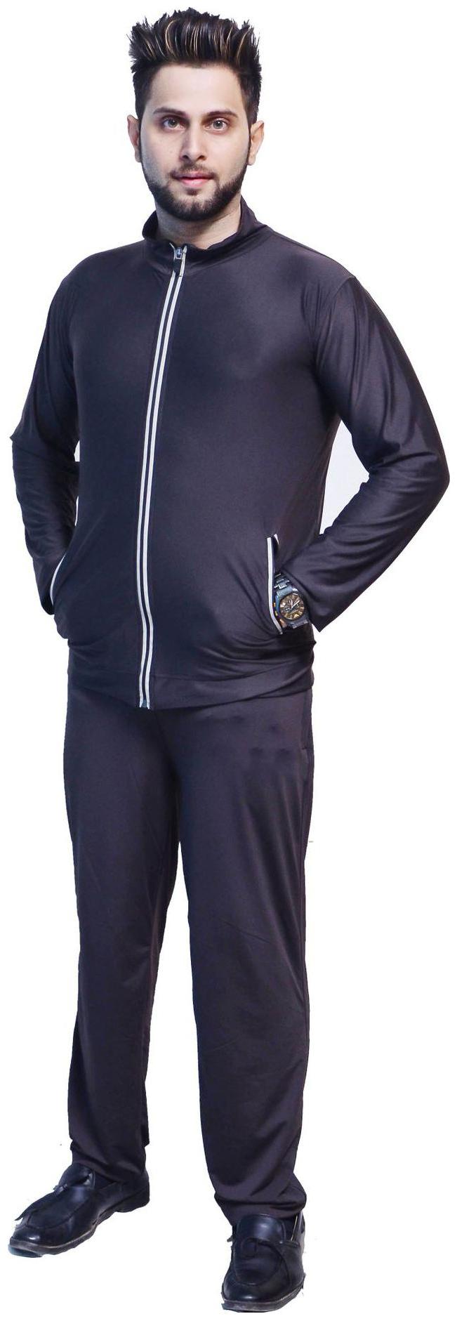 

NICE QUEEN Men Blue Solid Regular Fit Track Suit
