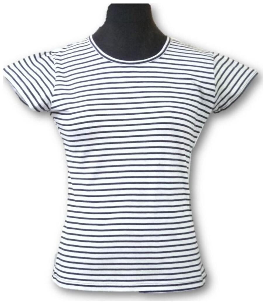 

Branded Half Sleeve U Neck Striped Casual T-shirt for Girl s and Women s