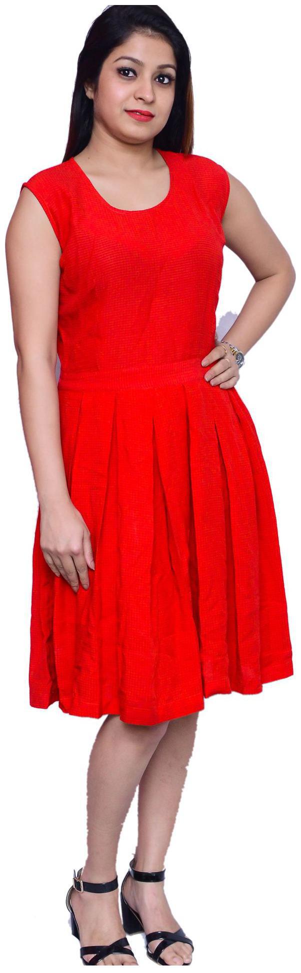 

Branded Sleeveless U neck Red Color Angel Dress for Girl s and Women s