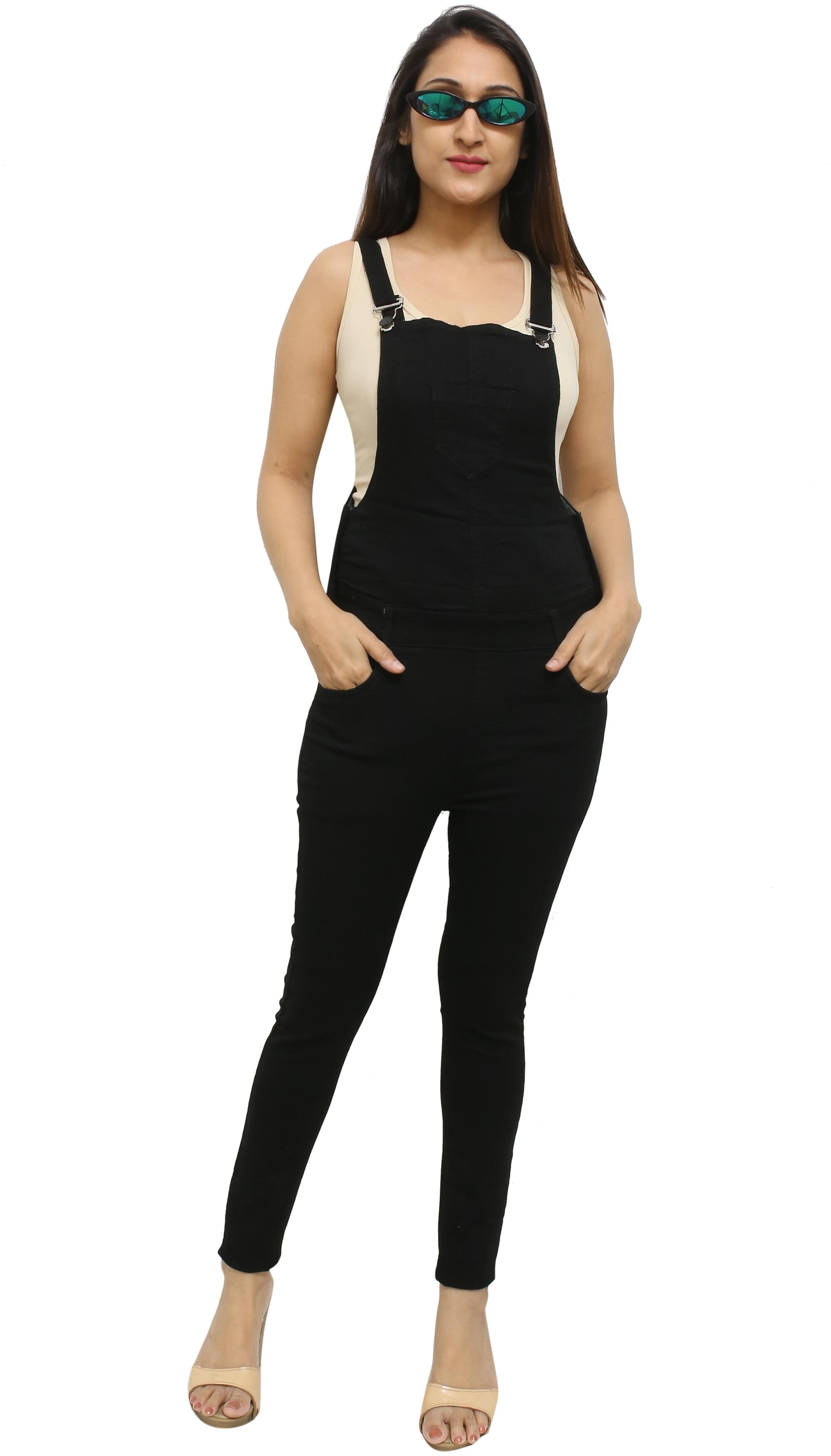 

BRANDITUDE Solid Dungaree - Black