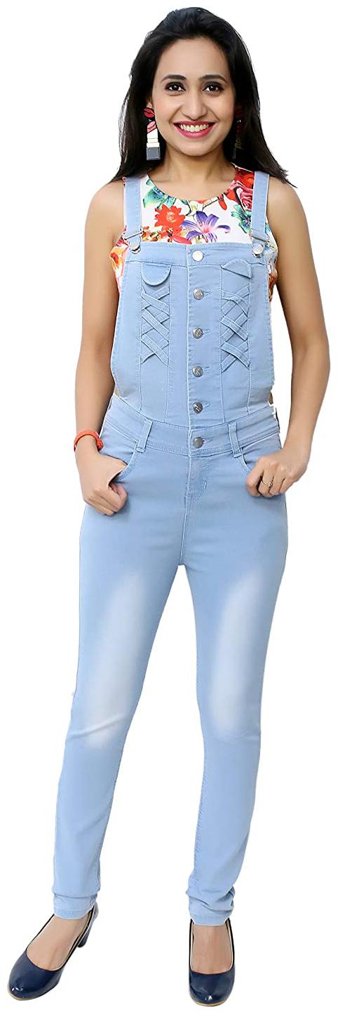 

BRANDITUDE Solid Dungaree - Blue