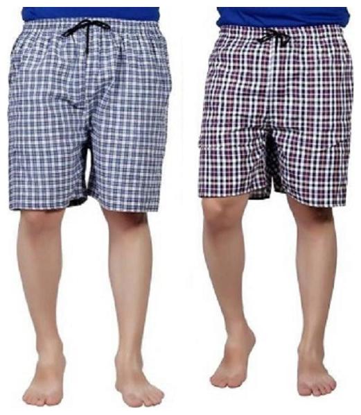 

Brano Men Cotton Checked Shorts Multi
