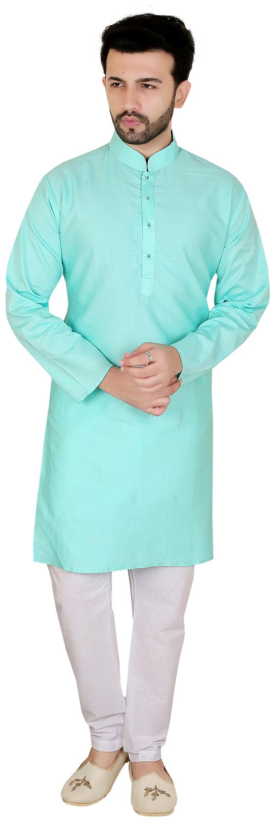 

Brinley Green Solid Kurta and Pyjamas