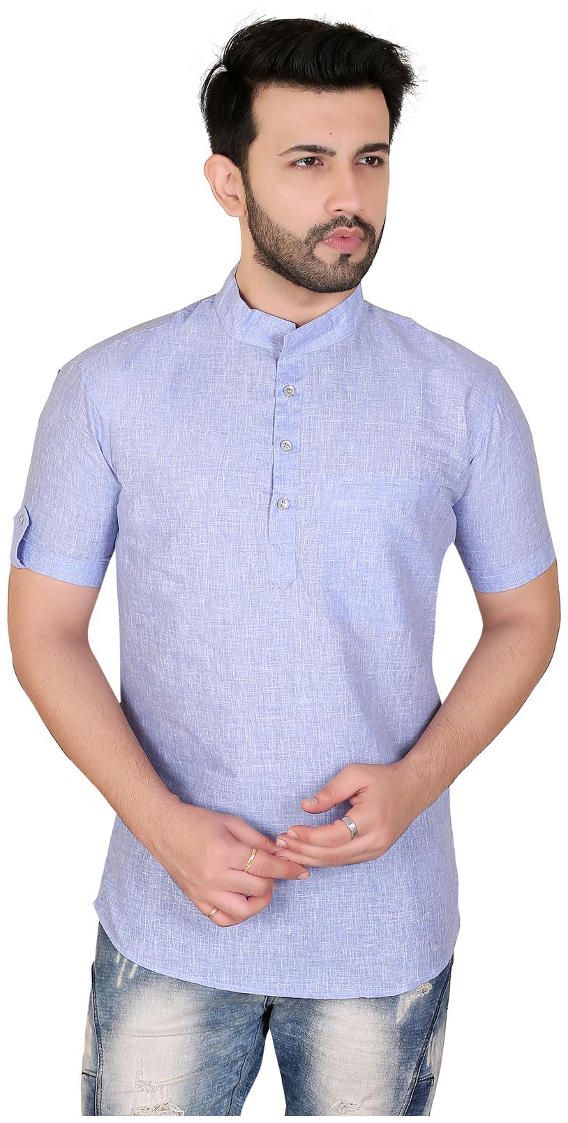 

Brinley Men Purple Regular Fit Kurta