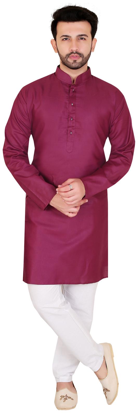 

Brinley Purple Solid Kurta and Pyjamas