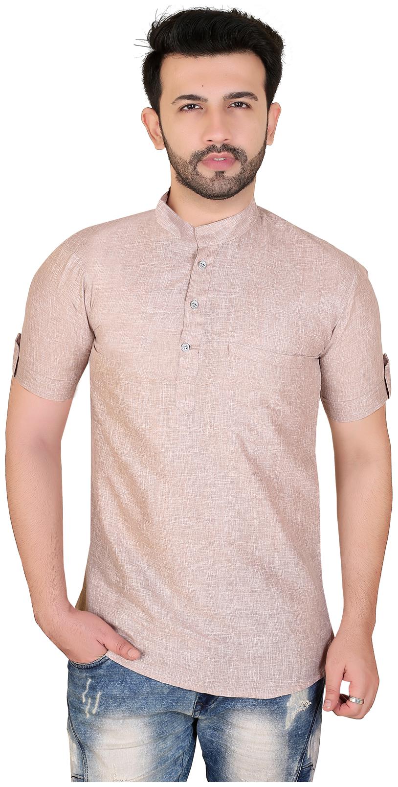 

Brinley Men Beige Regular Fit Kurta