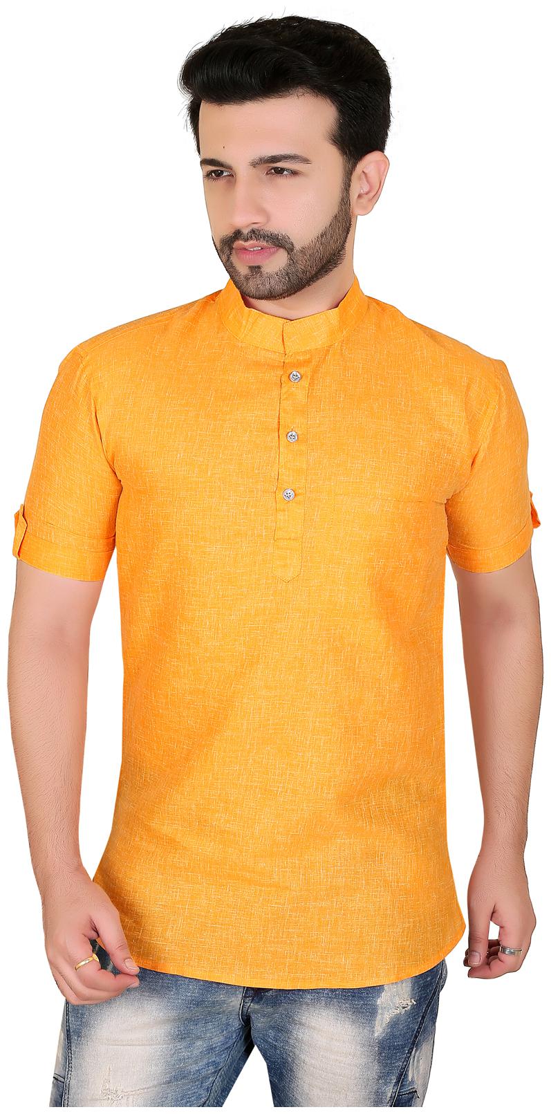 

Brinley Men Yellow Regular Fit Kurta