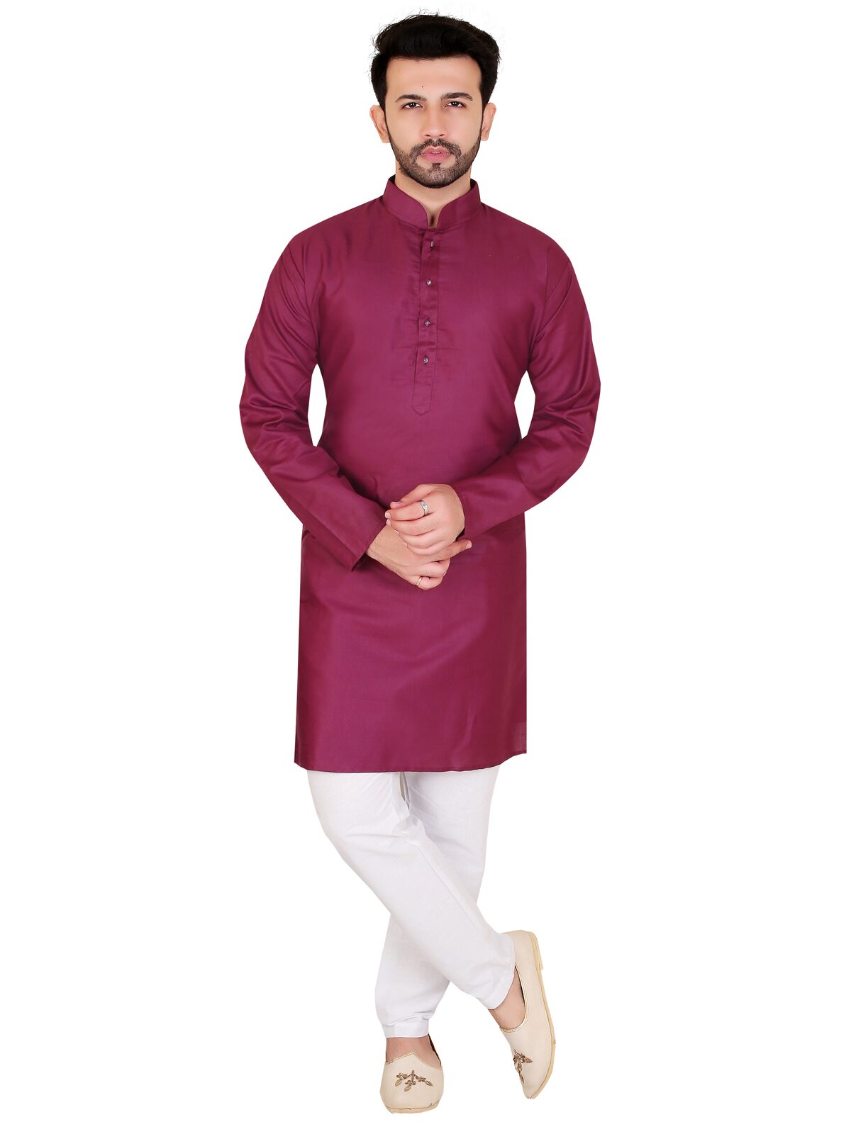 

Brinley Men Purple Regular Fit Kurta