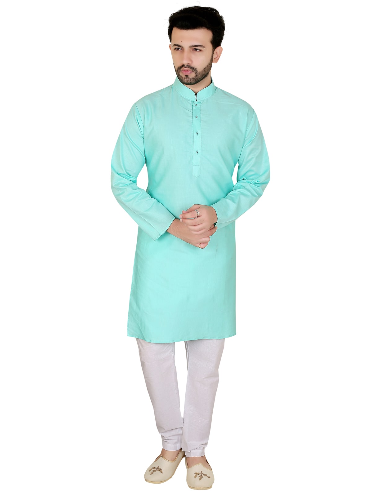 

Brinley Men Blue Regular Fit Kurta
