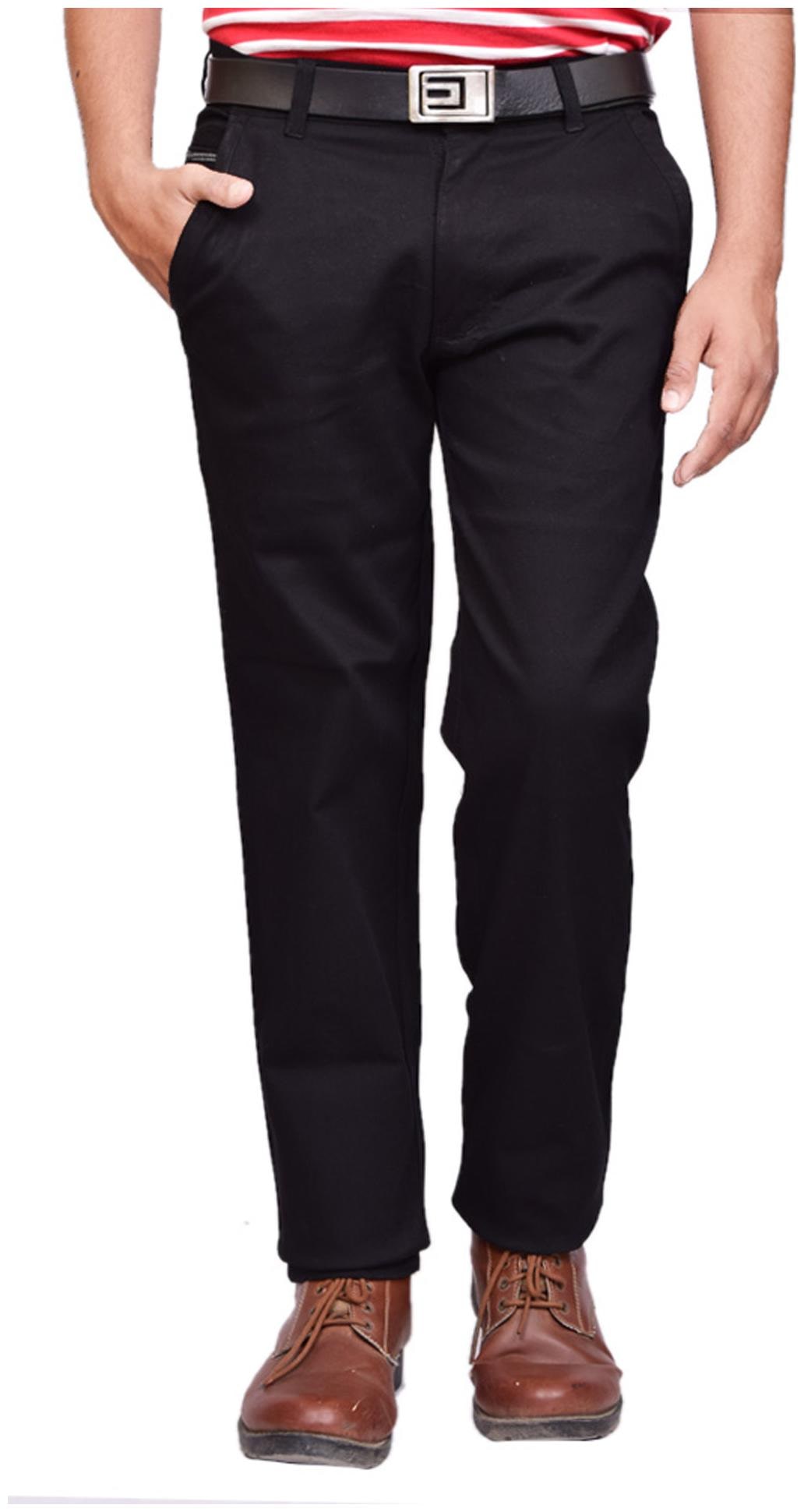 

British Terminal Men Black Solid Regular fit Chinos