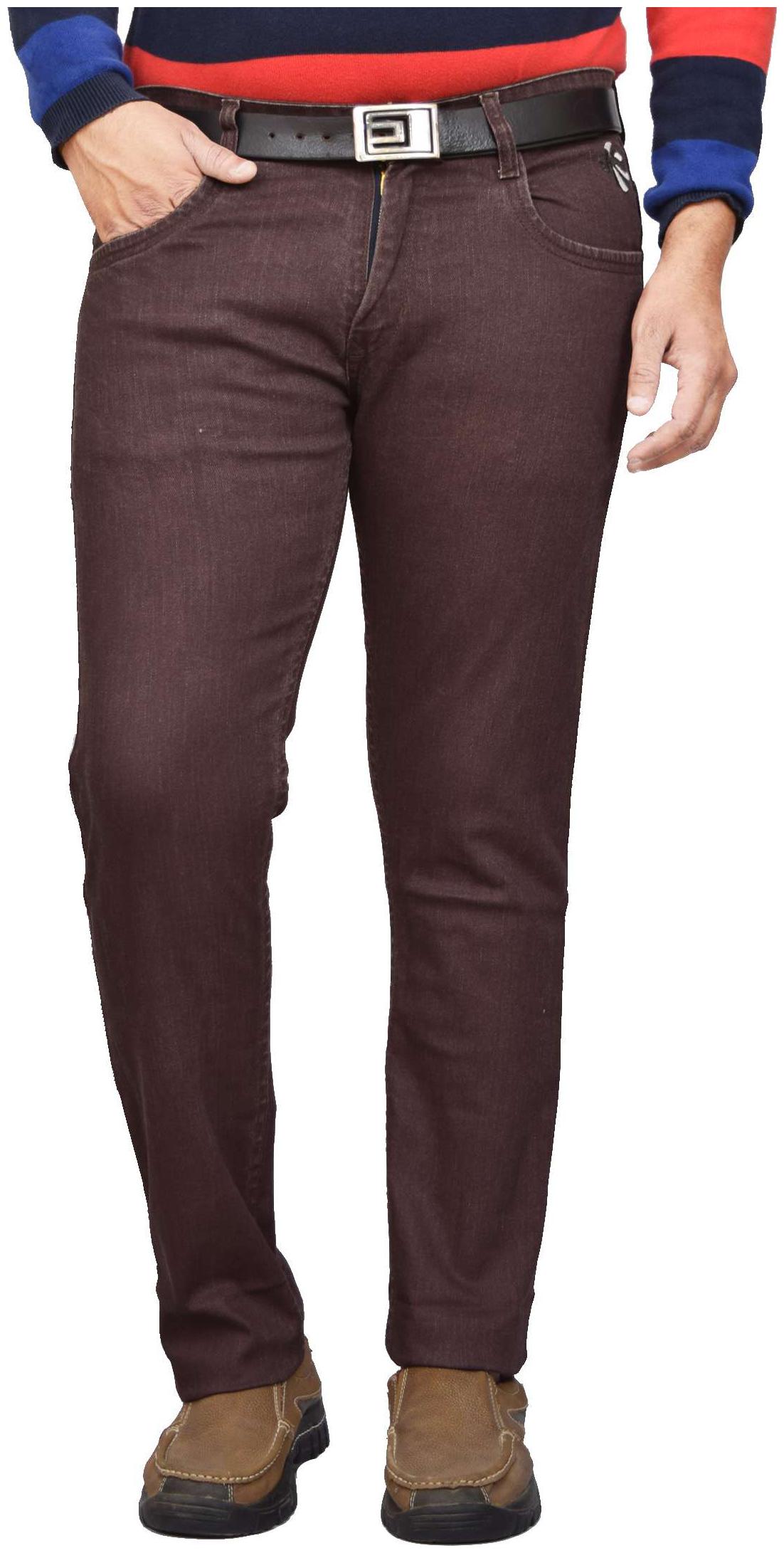 

British Terminal Men Maroon Slim Fit Jeans