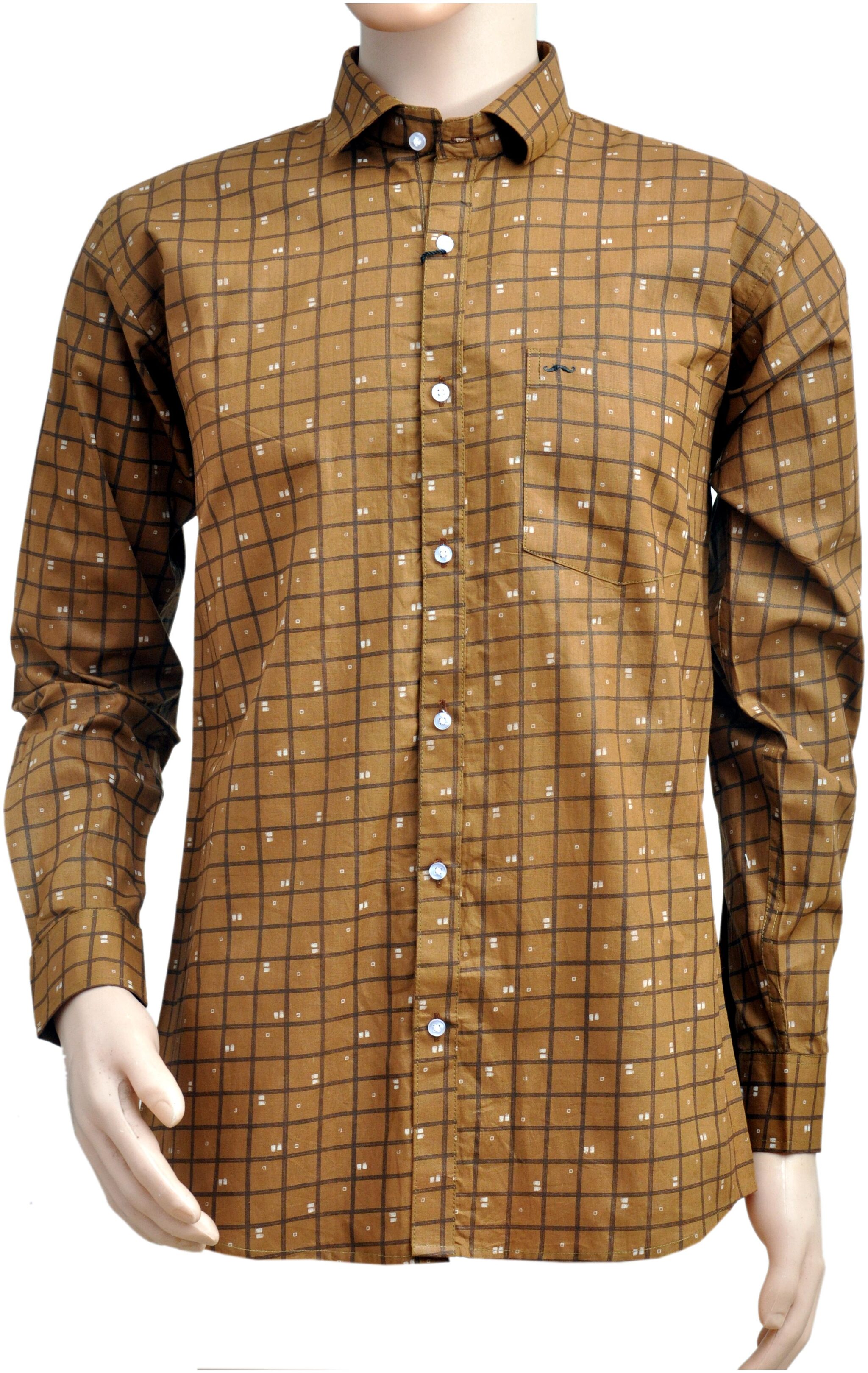 

Brolis Men Brown Checked Slim Fit Casual Shirt