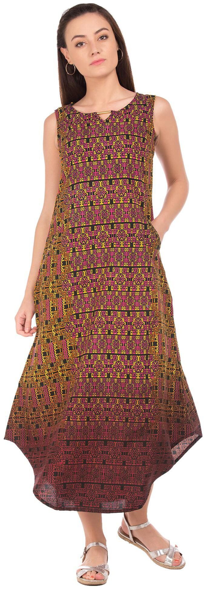 

Bronz Multi Printed Maxi dress