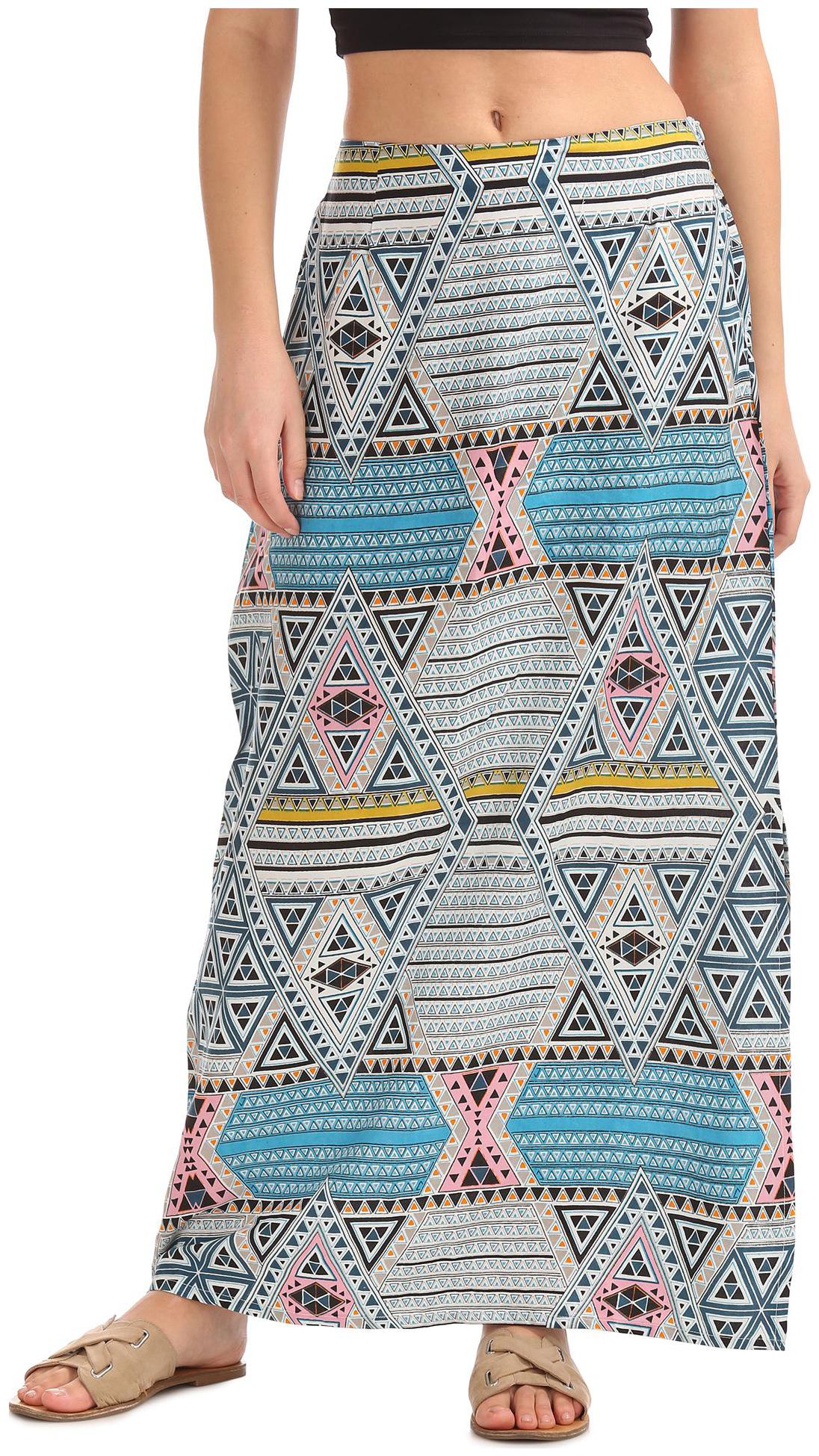 

Bronz Printed Flared skirt Maxi Skirt - Multi