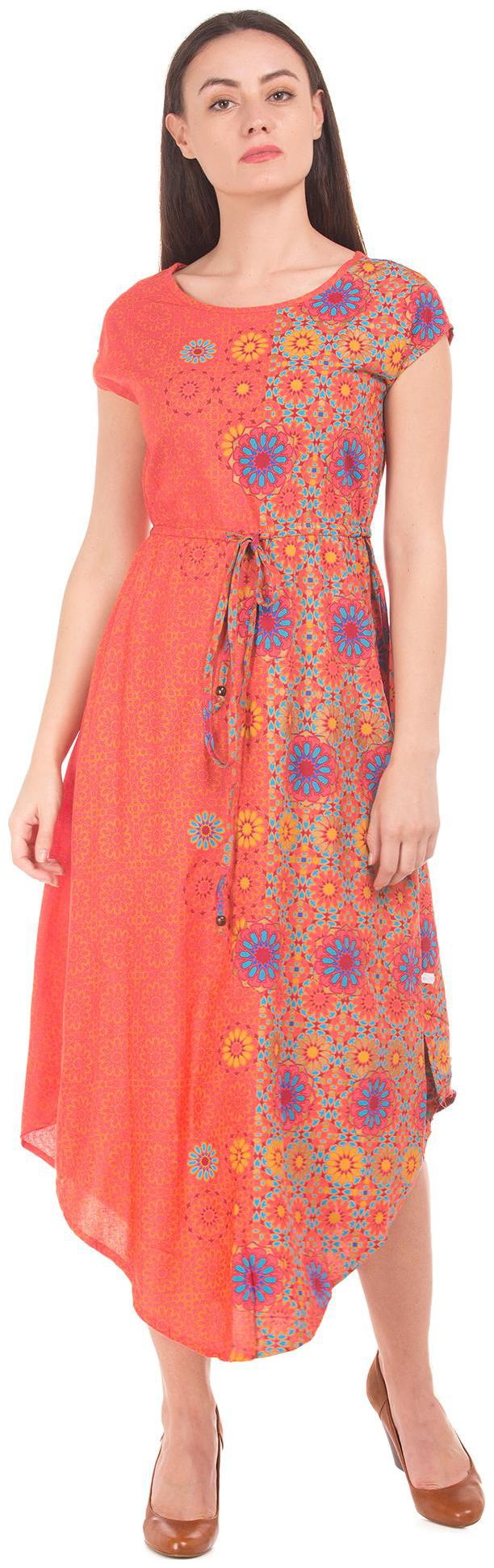 

Bronz Red Printed Maxi dress