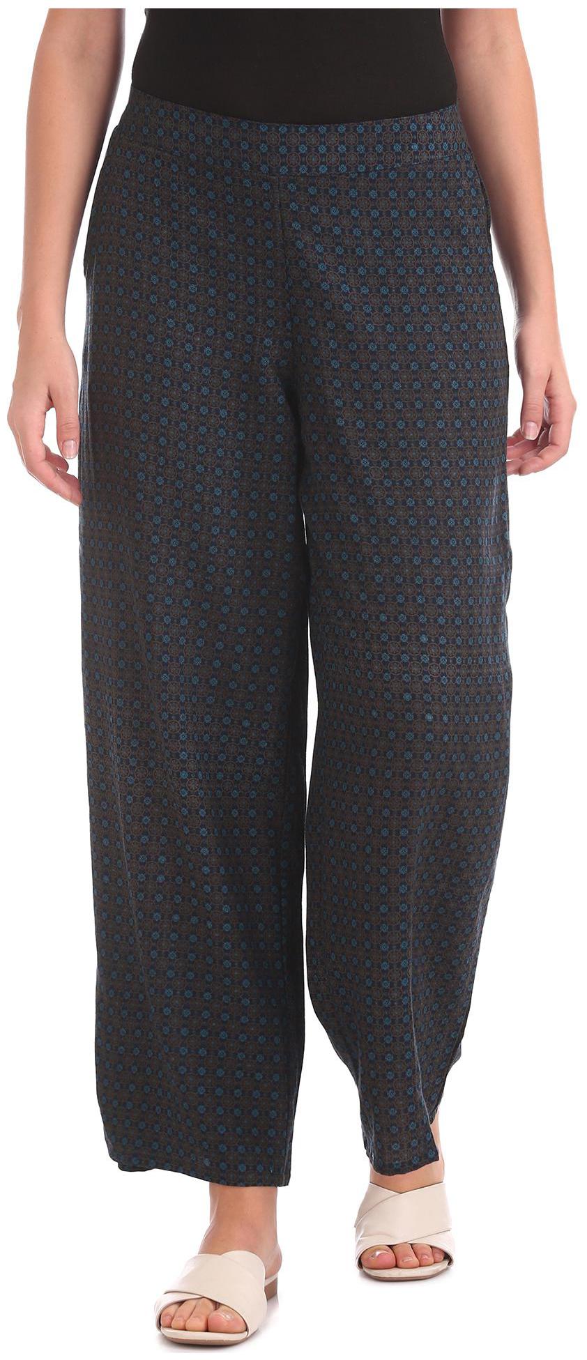 

Bronz Regular Fit Printed Palazzos