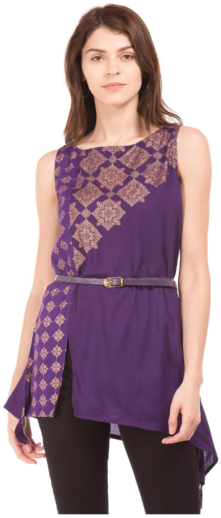 

Bronz Women Printed Regular tunic - Purple