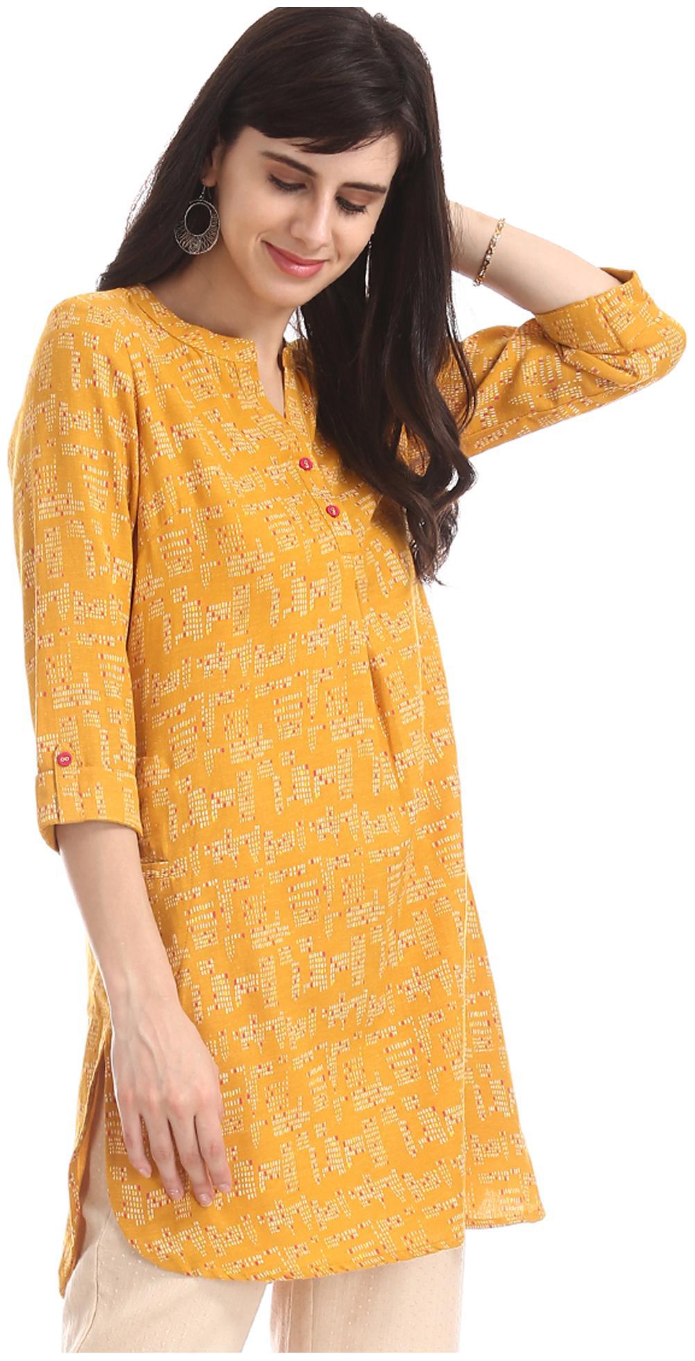 

Bronz Women Printed Regular tunic - Yellow