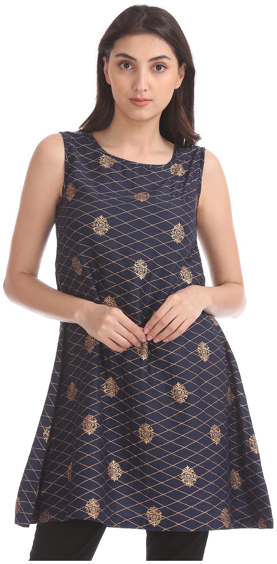 

Bronz Women Printed Regular tunic - Blue