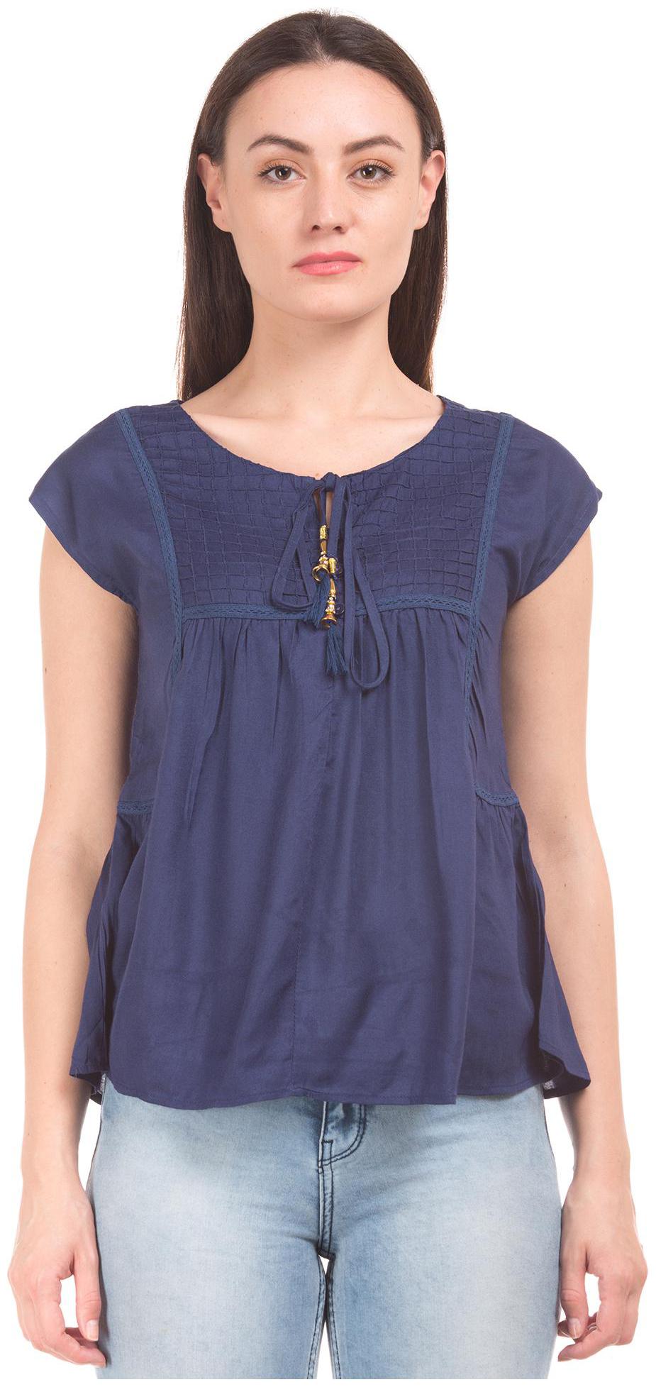 

Bronz Women Solid Regular top - Blue