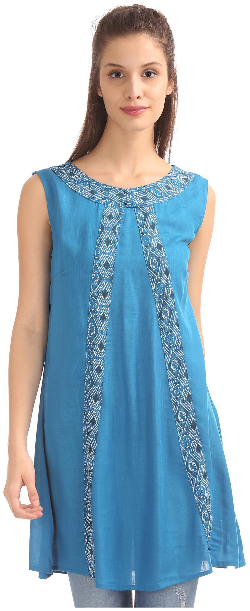 

Bronz Women Printed Regular tunic - Blue