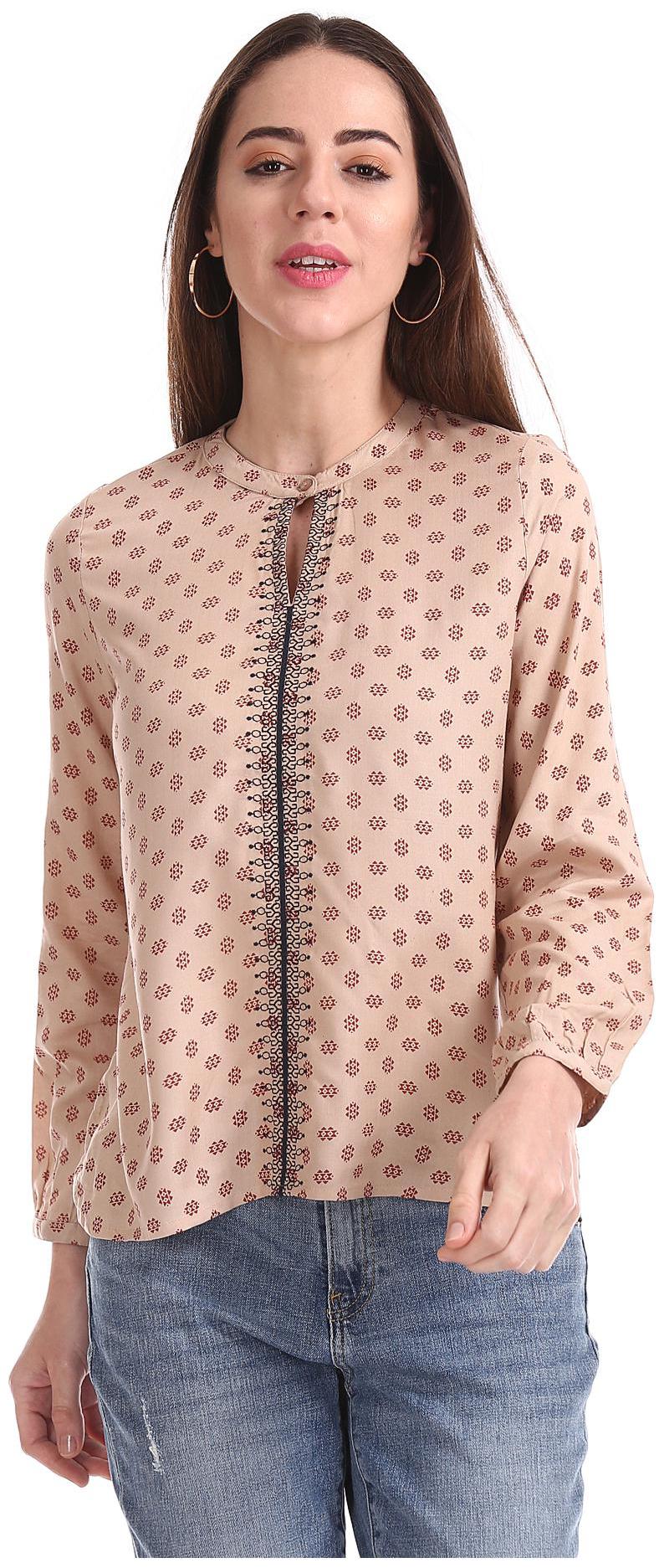 

Bronz Women Printed Regular top - Brown