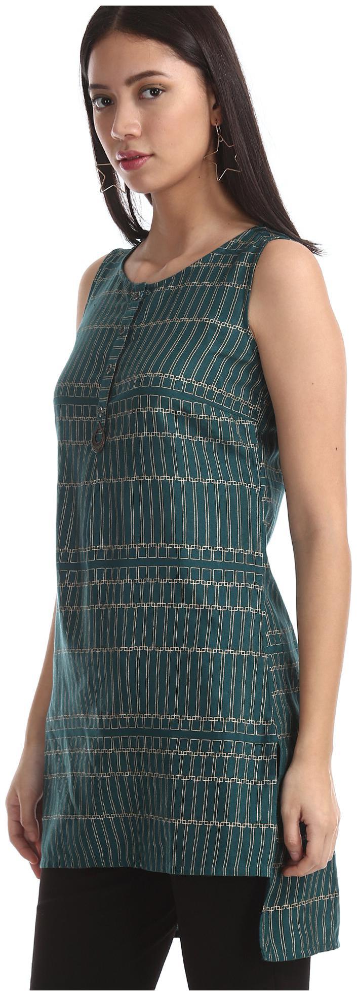 

Bronz Women Printed Regular tunic - Green