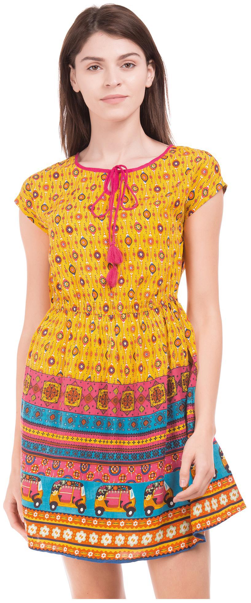

Bronz Women Printed Regular tunic - Yellow