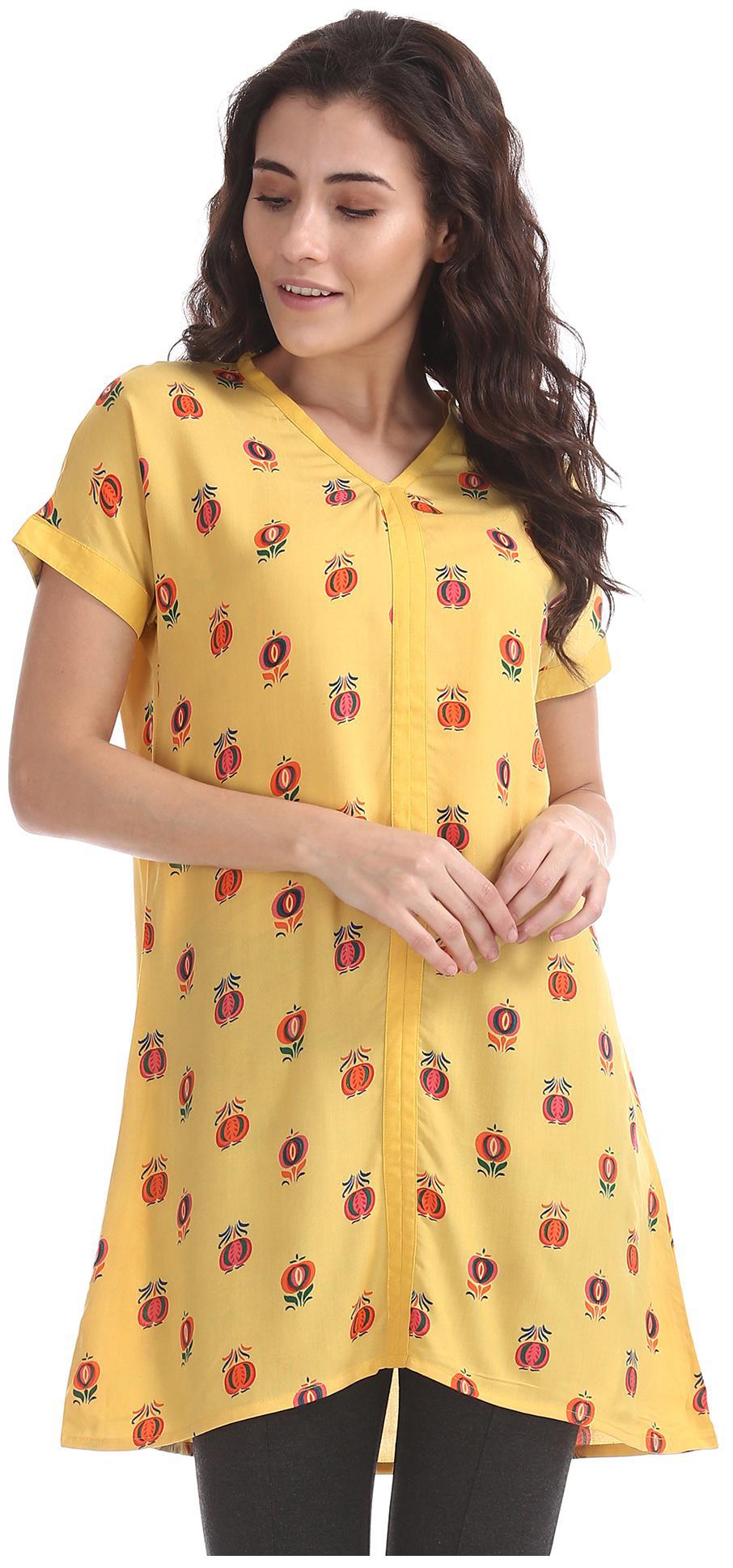 

Bronz Women Printed Regular tunic - Yellow