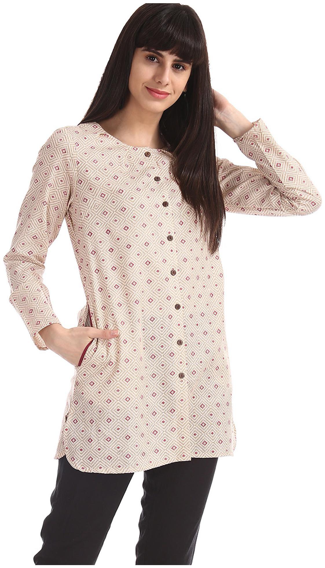 

Bronz Women Printed Regular tunic - Beige