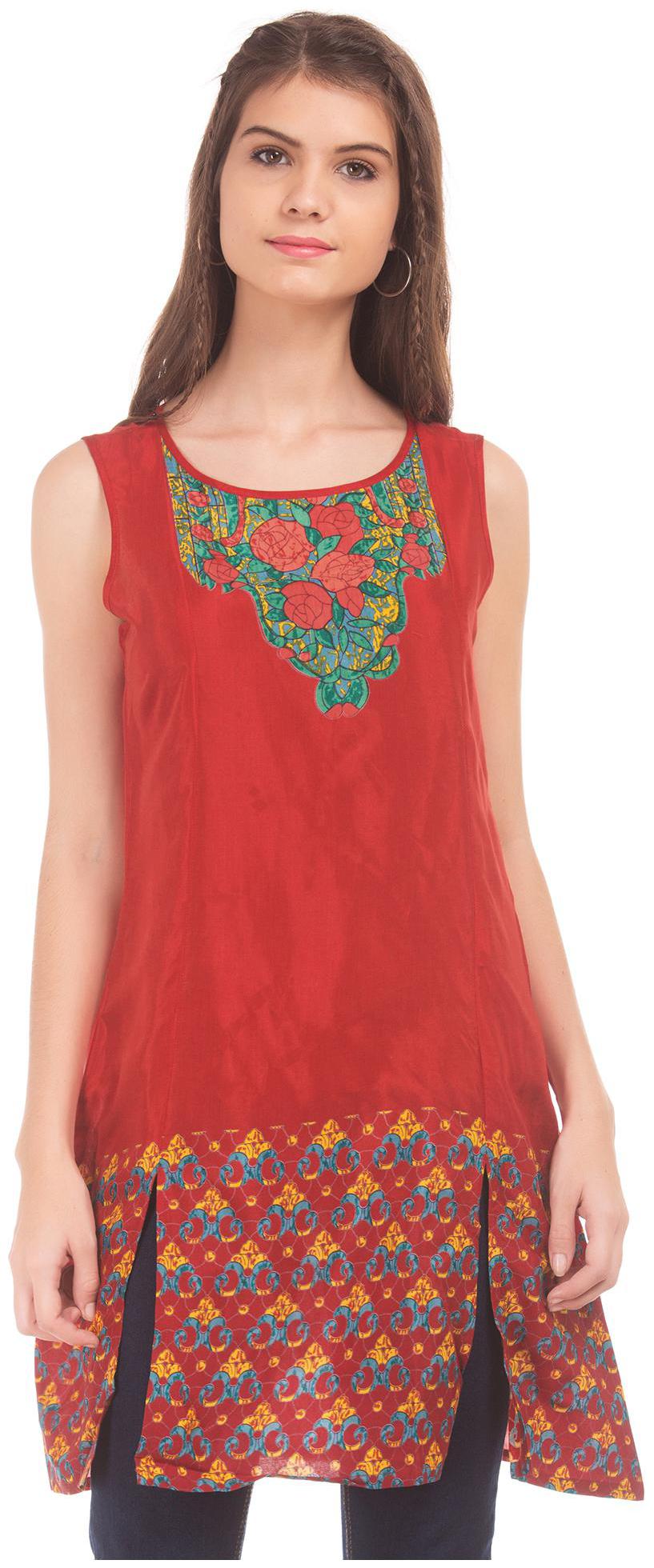 

Bronz Women Printed Regular tunic - Red