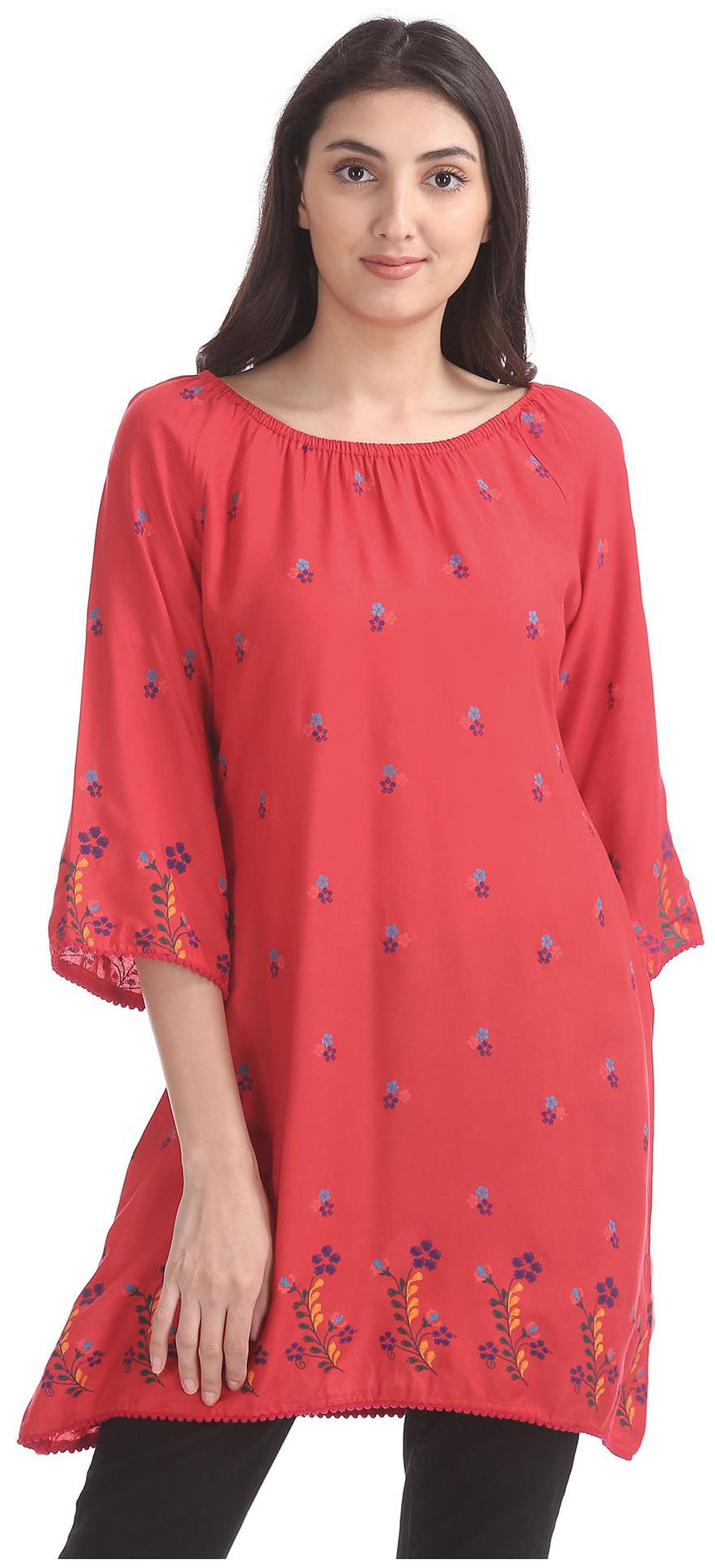 

Bronz Women Printed Regular tunic - Red