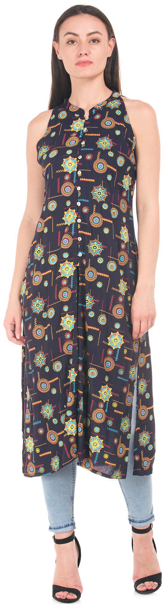 

Bronz Women Printed Regular tunic - Blue