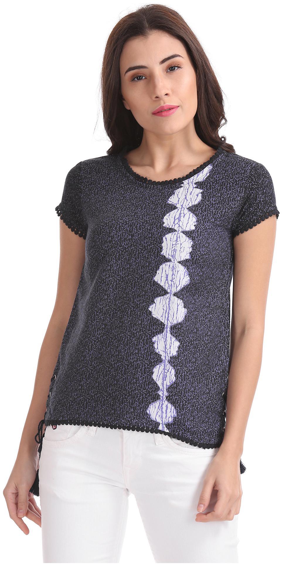 

Bronz Women Printed Regular top - Blue