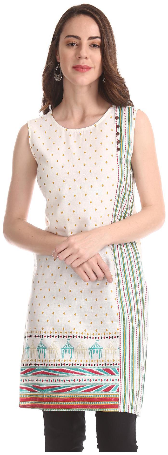 

Bronz Women Printed Regular tunic - White