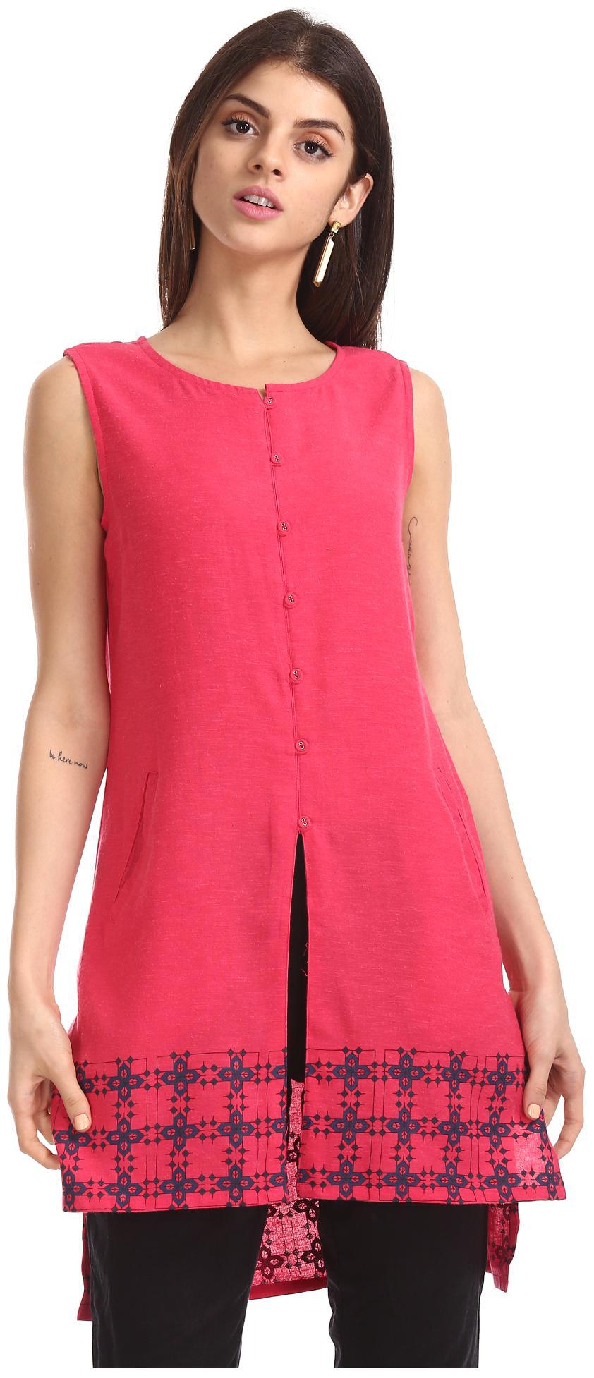 

Bronz Women Printed Regular top - Pink