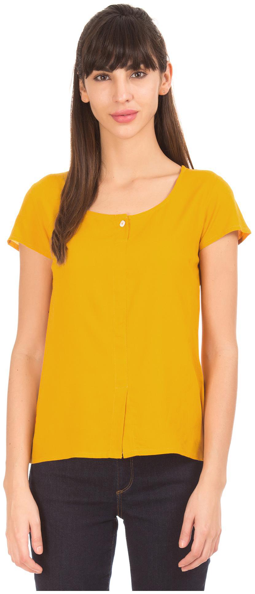 

Bronz Women Solid Regular top - Yellow