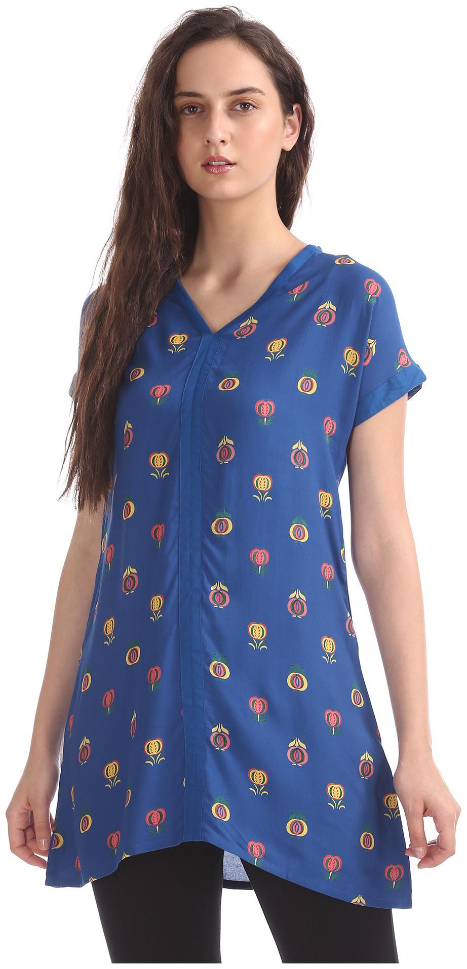 

Bronz Women Printed Regular tunic - Blue