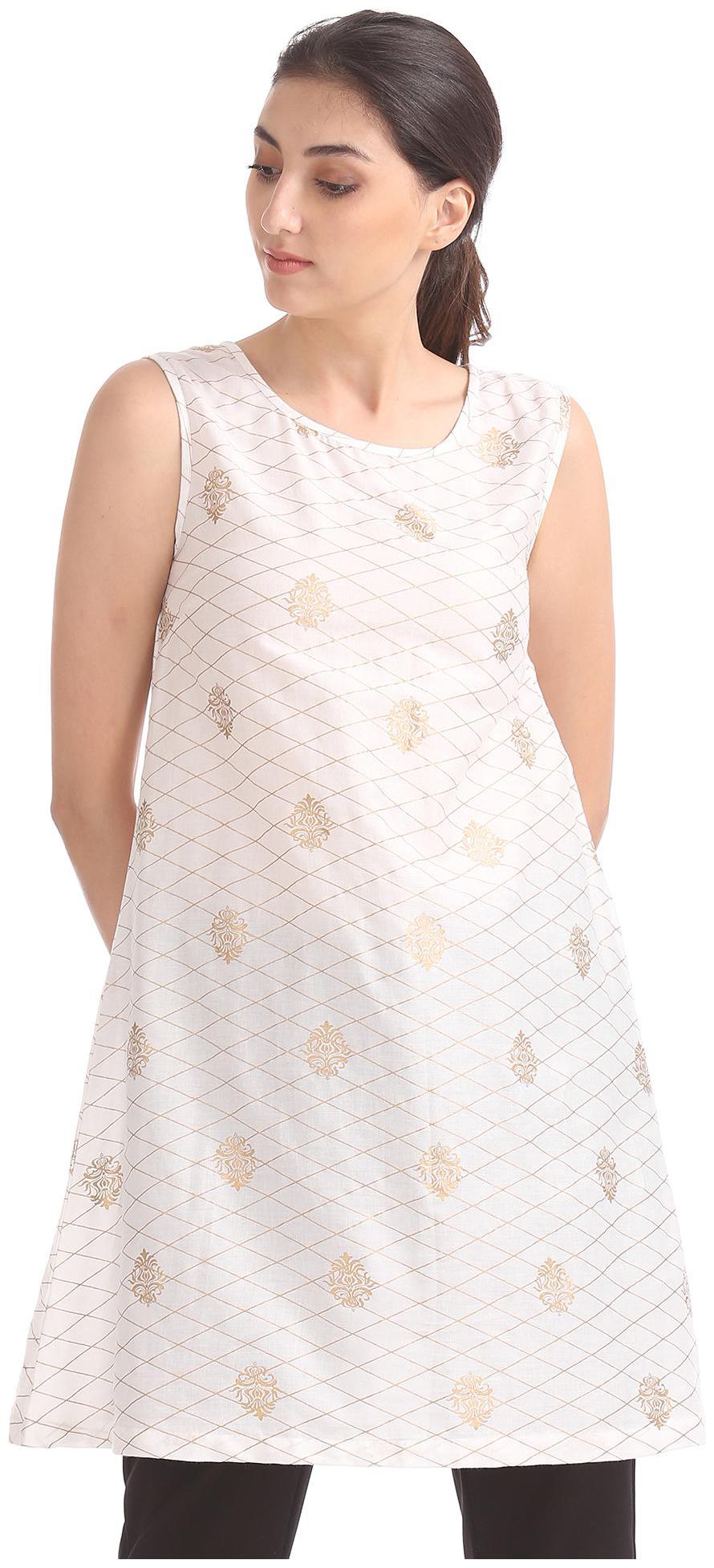 

Bronz Women Printed Regular tunic - White