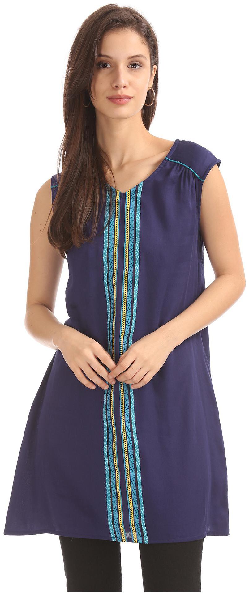 

Bronz Women Printed Regular tunic - Blue