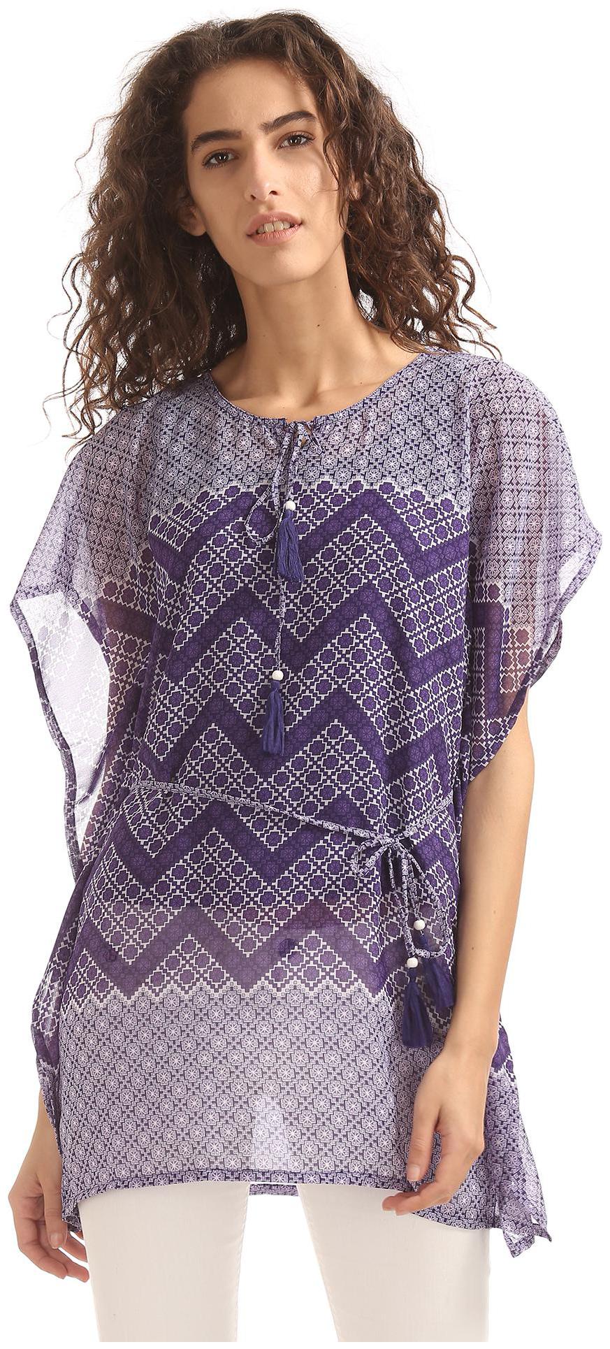 

Bronz Women Printed Regular tunic - Blue