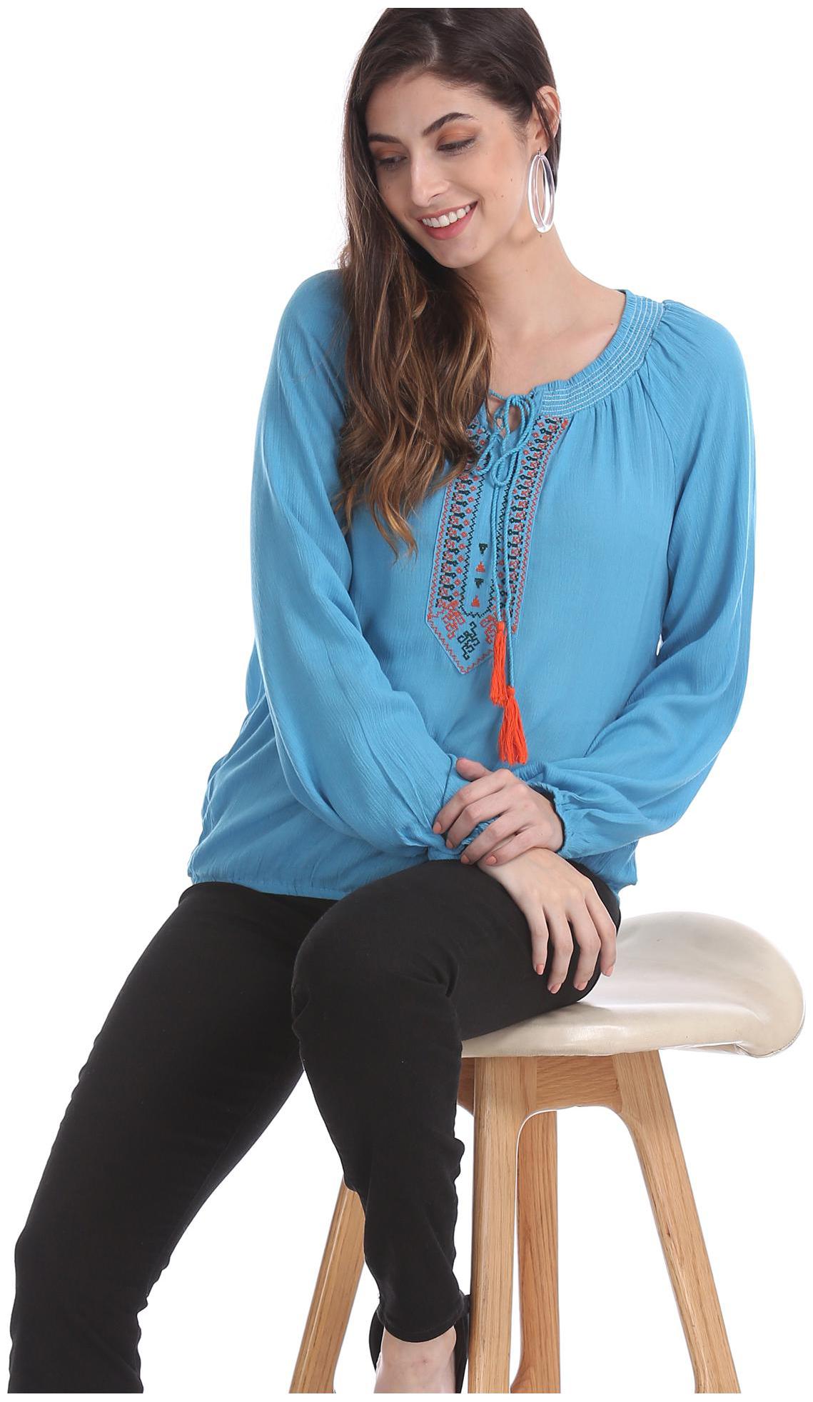 

Bronz Women Solid Regular top - Blue