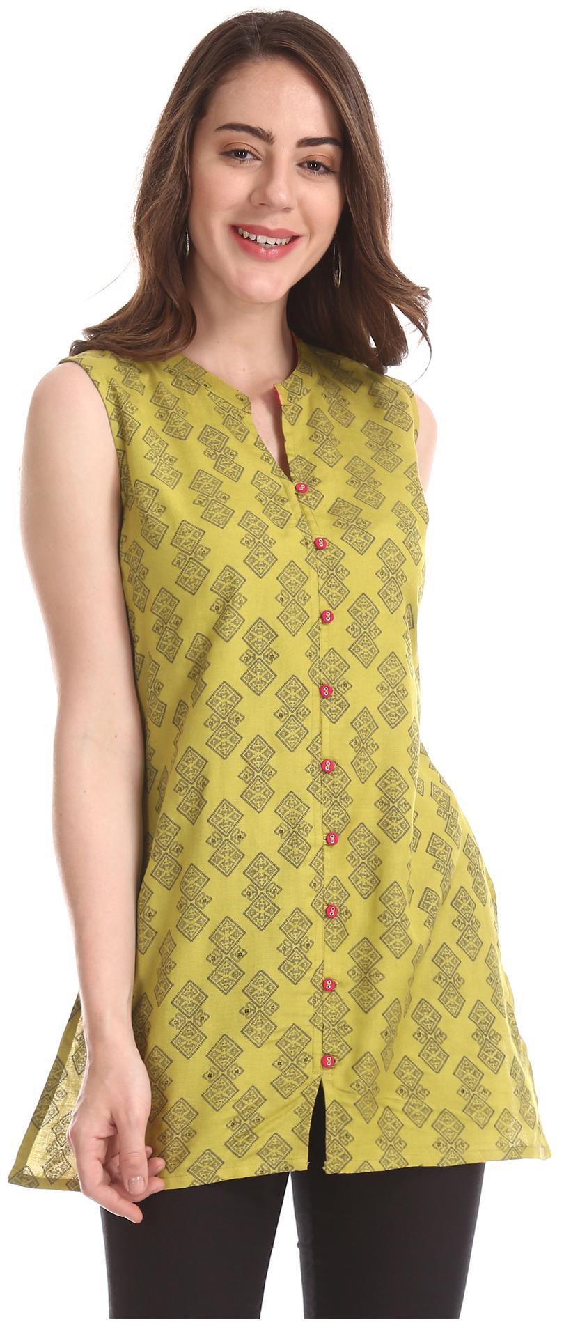 

Bronz Women Printed Regular tunic - Yellow