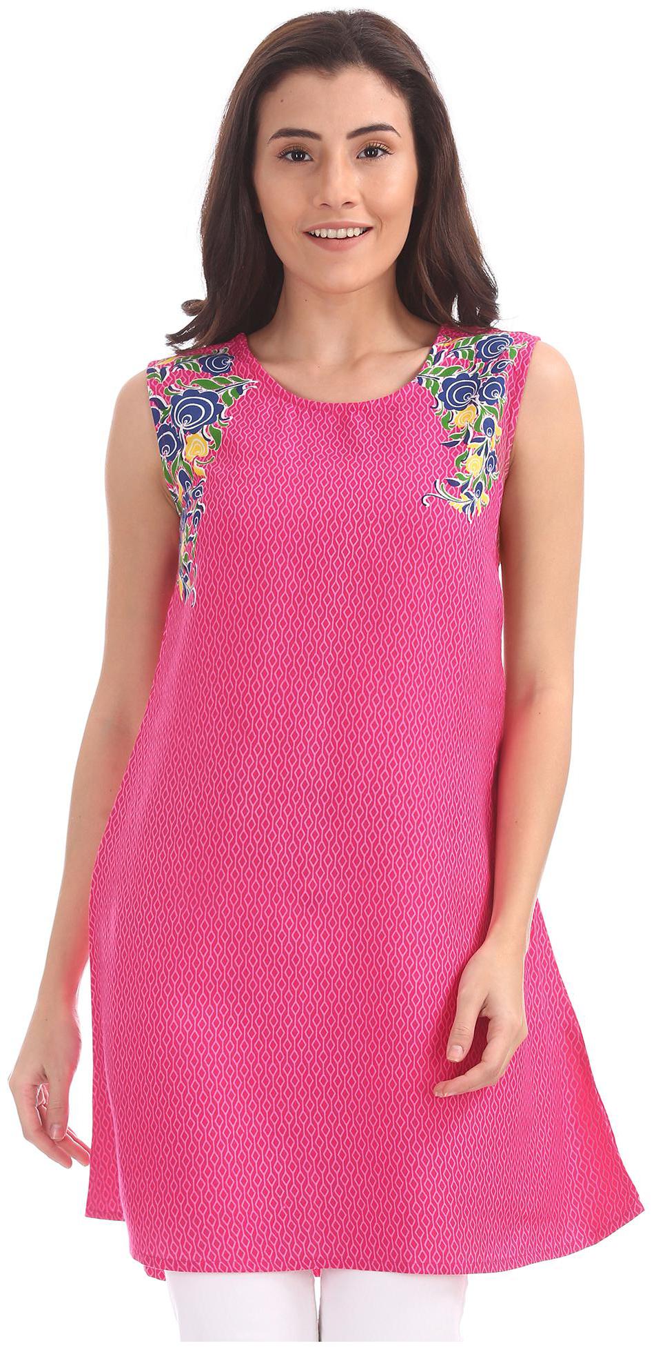 

Bronz Women Printed Regular tunic - Pink