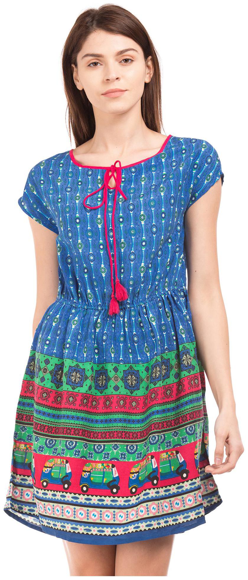 

Bronz Women Printed Regular tunic - Blue