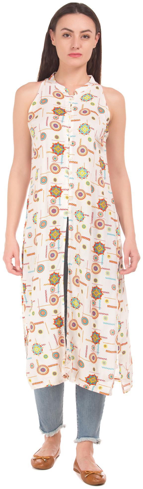 

Bronz Women Printed Regular top - White